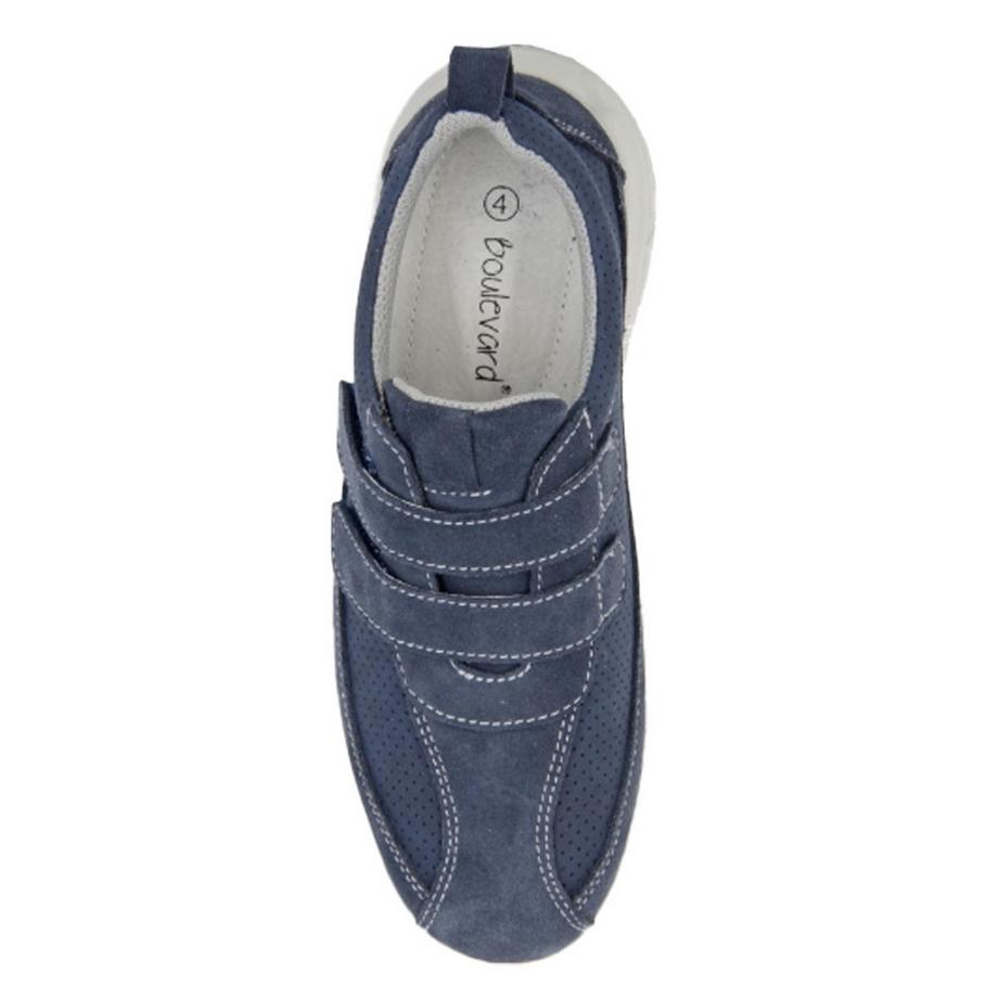 Boulevard de beauté Scarpe Sportive in Pelle Scamosciata con Chiusura a Doppio Tocco  