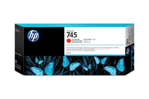 Hewlett-Packard  HP Tintenpatrone 745 chrom. red F9K06A DesignJet Z5600 300ml 