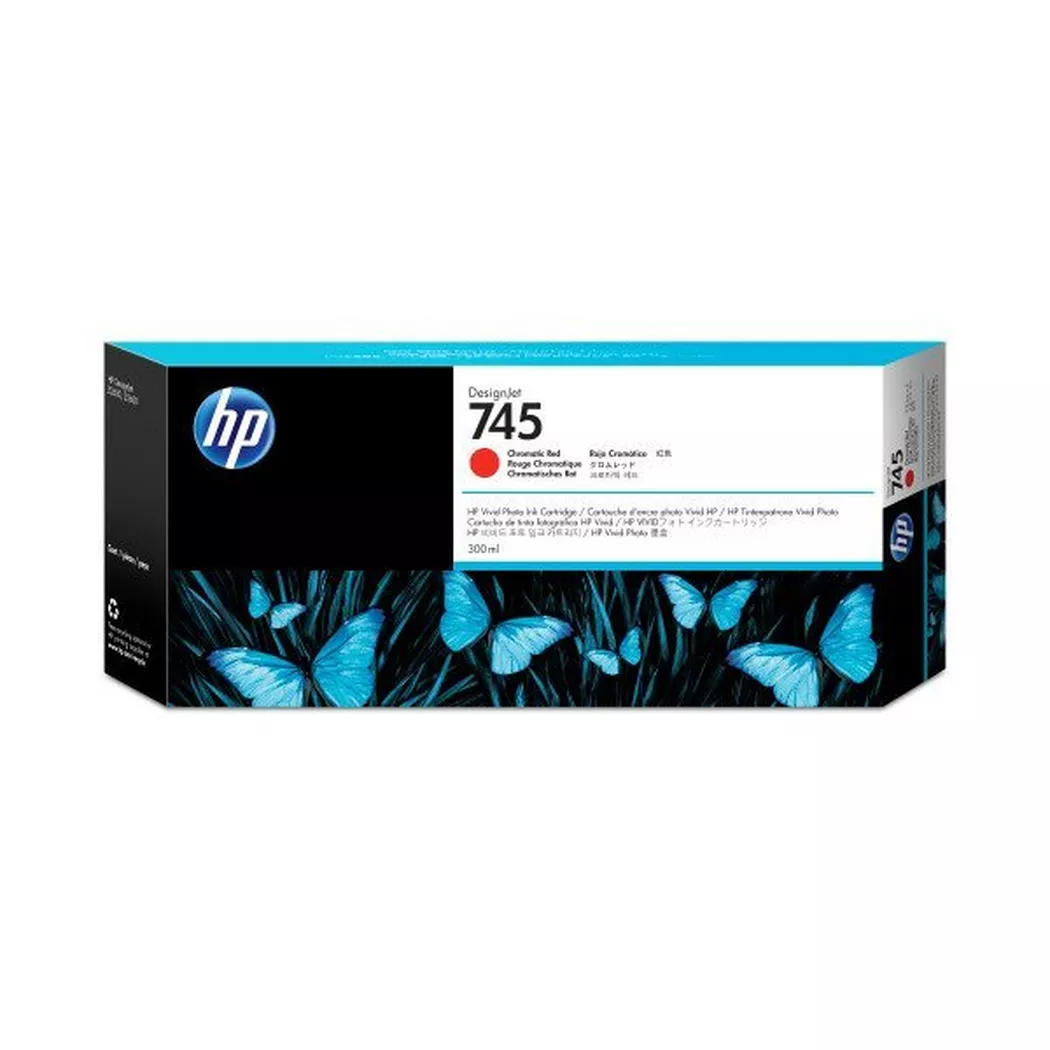 Hewlett-Packard – HP Tintenpatrone 745 chrom. red F9K06A DesignJet Z5600 300ml, One Size