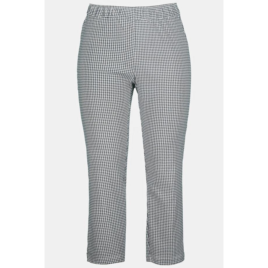 Ulla Popken Sienna Carreaux Vichy Pantalon 7/8 Bengaline Hautement Élastique  