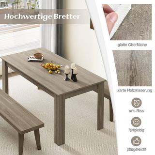 Northix Esstisch Holz 160 x 80 cm großer Tisch rechteckiger Küchentisch Speisetisch Natur  