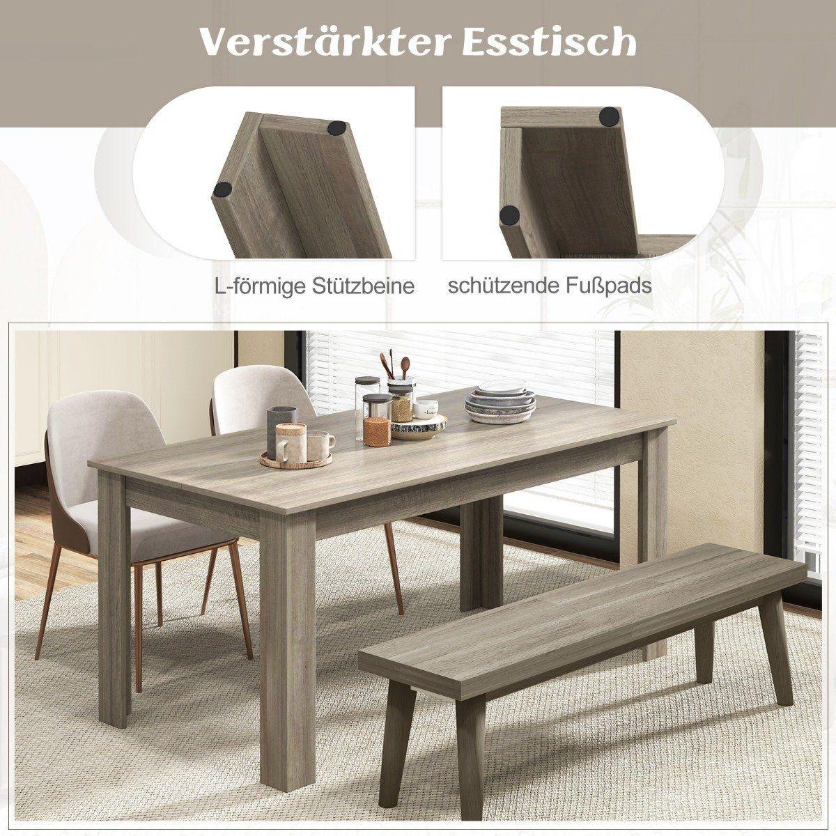 Northix Esstisch Holz 160 x 80 cm großer Tisch rechteckiger Küchentisch Speisetisch Natur  