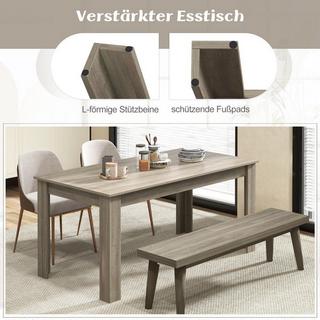 Northix Esstisch Holz 160 x 80 cm großer Tisch rechteckiger Küchentisch Speisetisch Natur  