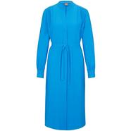 BOSS Dibanorah Midi Hemd Kleid Hals Kerbe Lang rmlig 44 MANOR