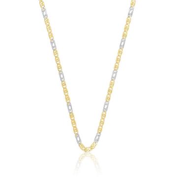 Collier Fantasie Bicolor Gelb-/Weissgold 750, 2.5mm, 40cm