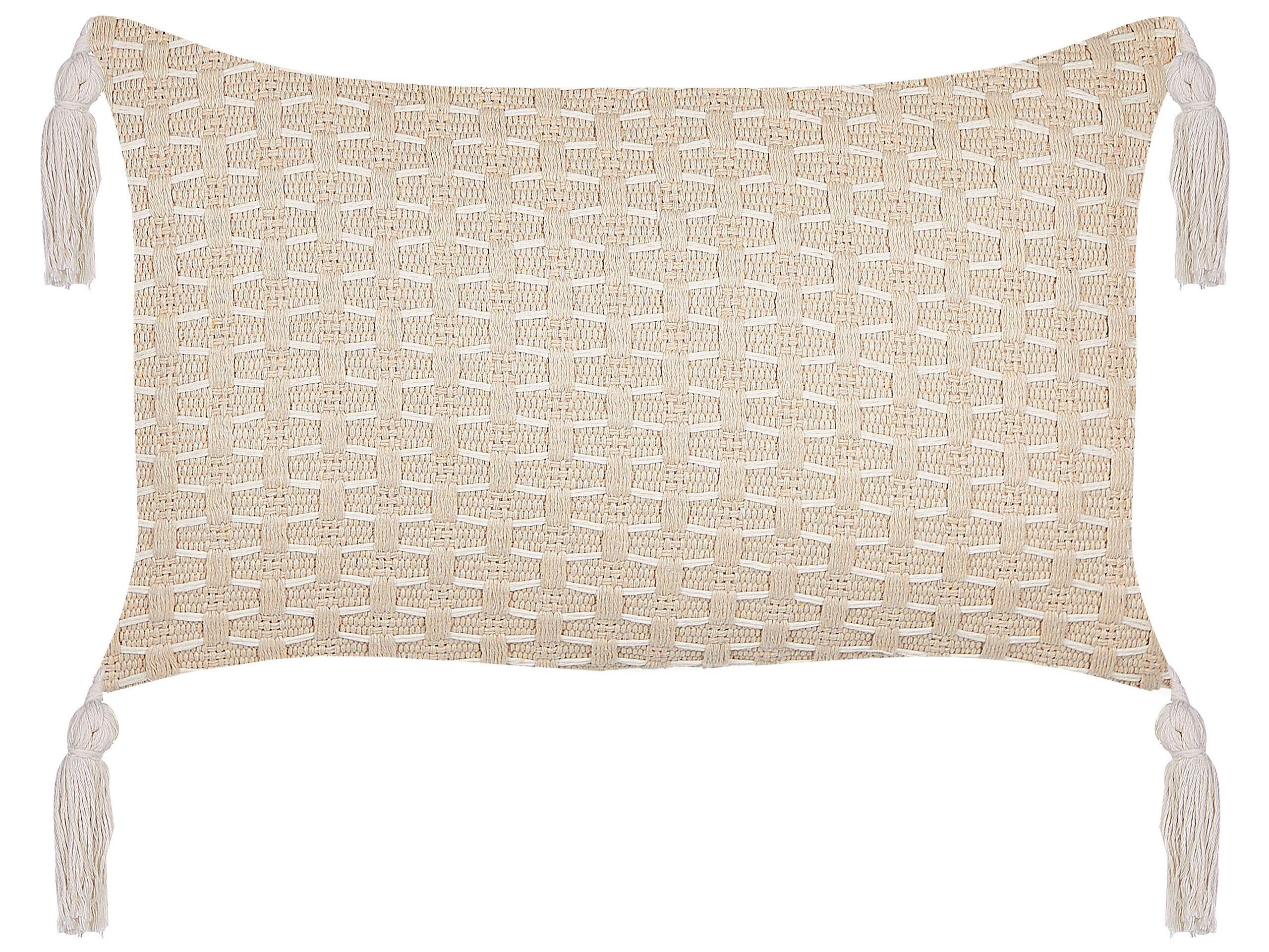 Beliani Lot de 2 coussins décoratifs en Polyester Boho HAKONE  