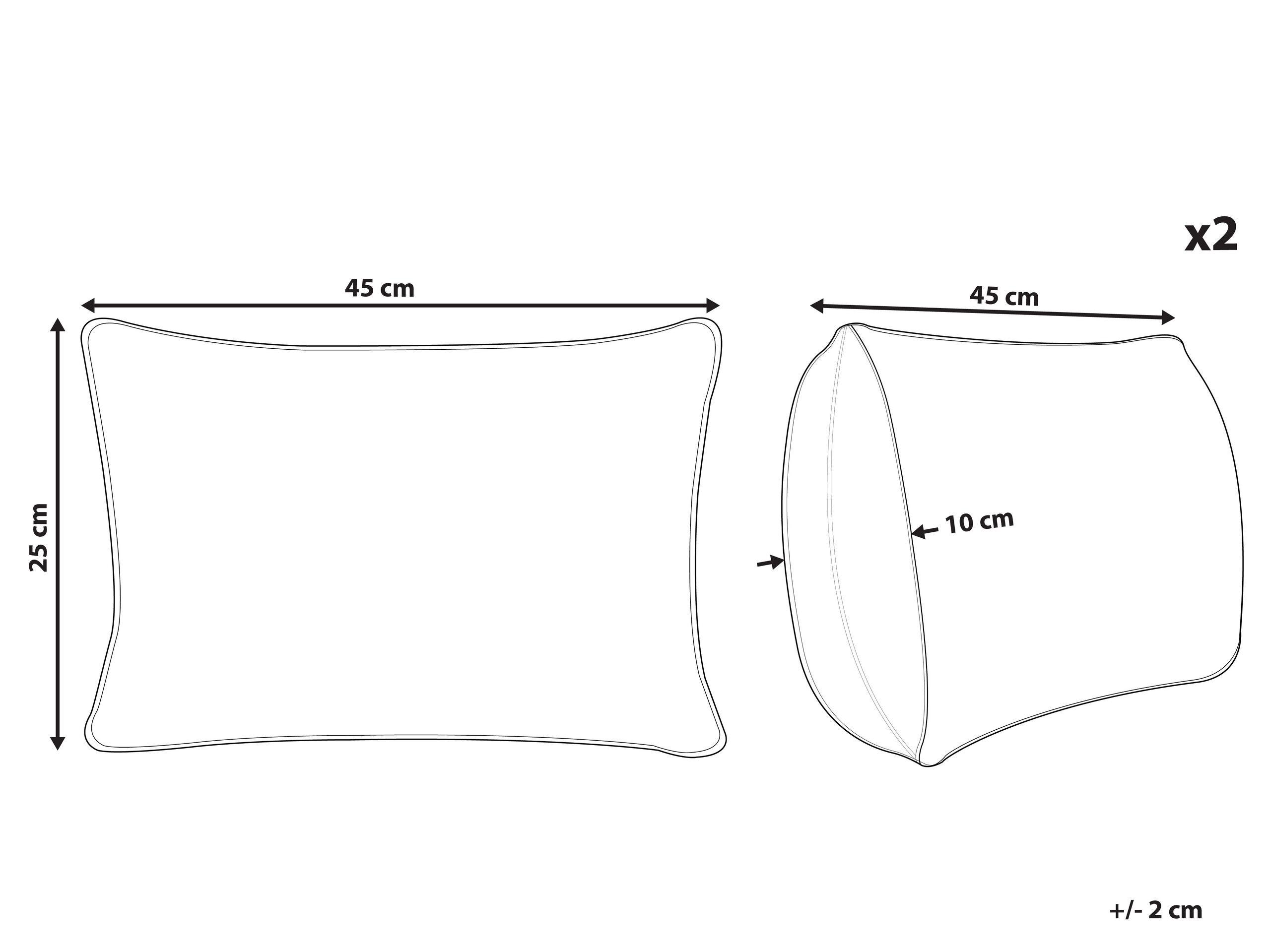 Beliani Set di 2 cuscini en Poliestere Boho HAKONE  