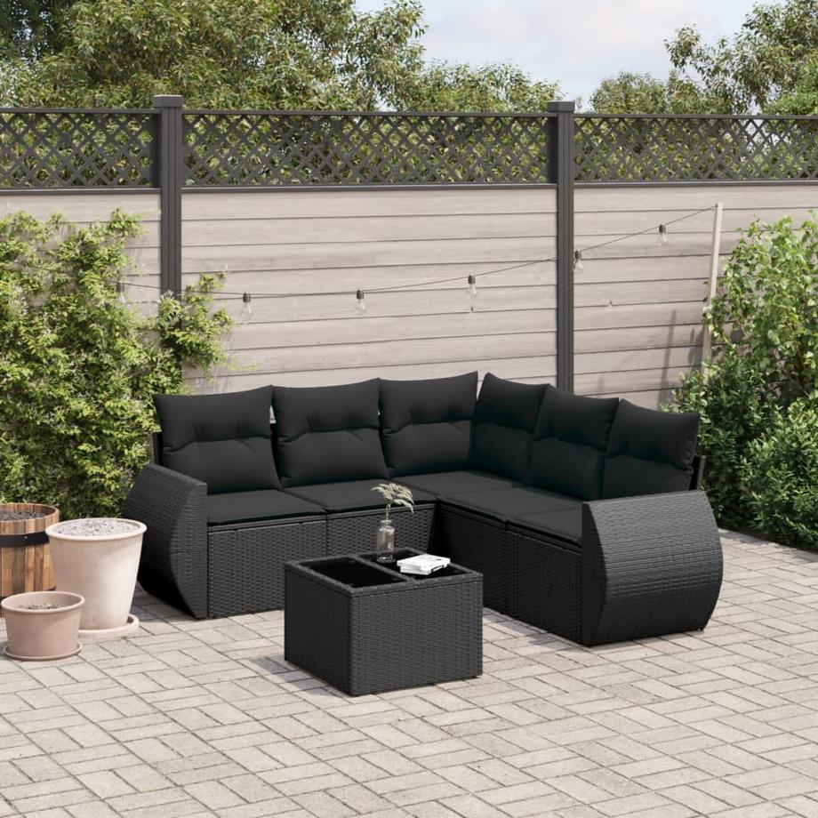 VidaXL set divano da giardino Polirattan  