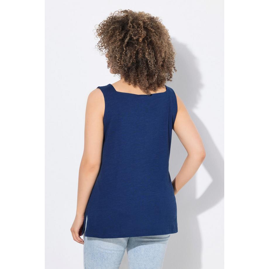 Ulla Popken Top Slim Senza Maniche Scollo Quadrato  