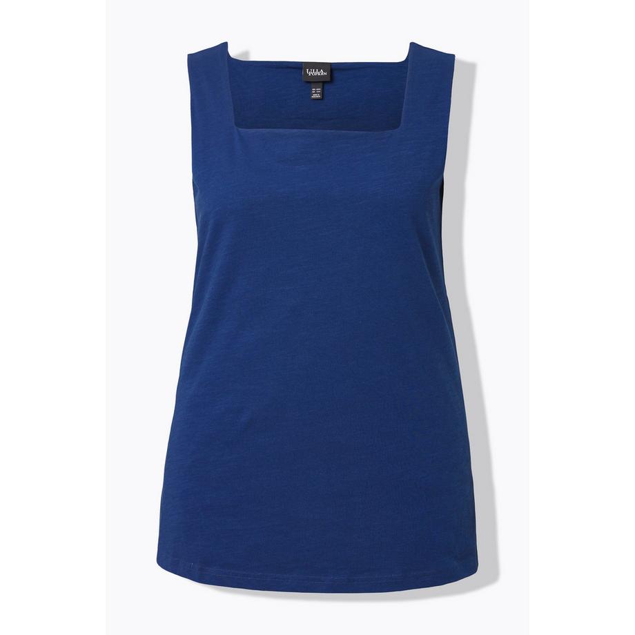 Ulla Popken Top Slim Senza Maniche Scollo Quadrato  