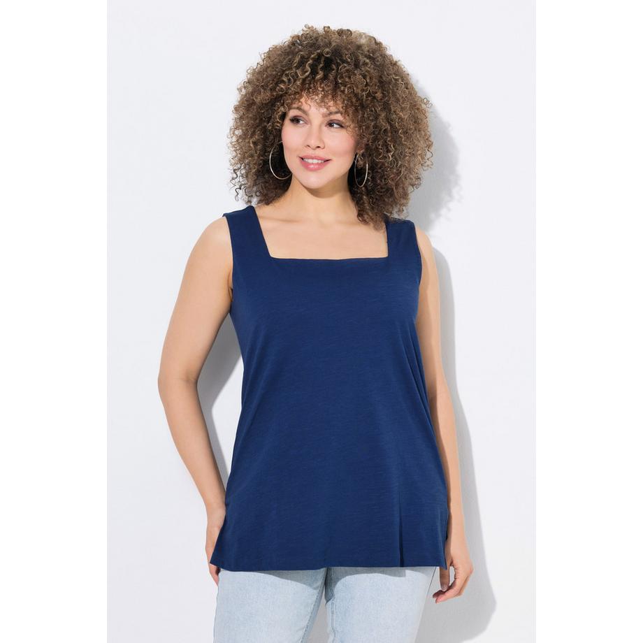 Ulla Popken Top Slim Senza Maniche Scollo Quadrato  