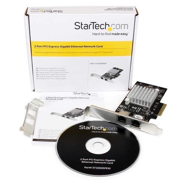 STARTECH.COM  Scheda adattatore server di rete Gigabit Ethernet PCI Express (PCIe x4) a due porte - Intel i350 NIC 