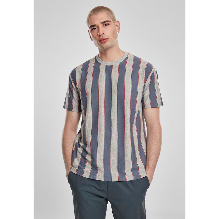 URBAN CLASSICS Printed Oversized Bold Stripe T-Shirt  