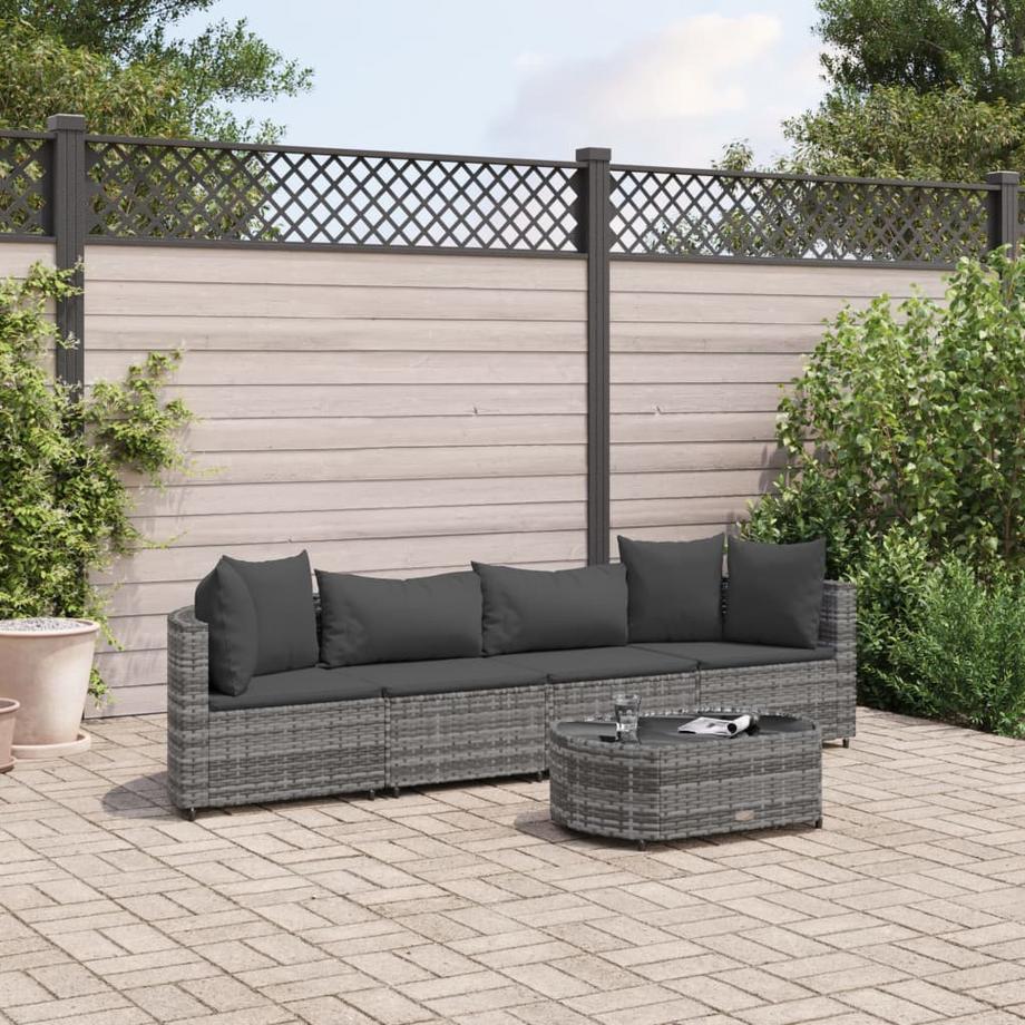 VidaXL Gartensofagarnitur poly-rattan  