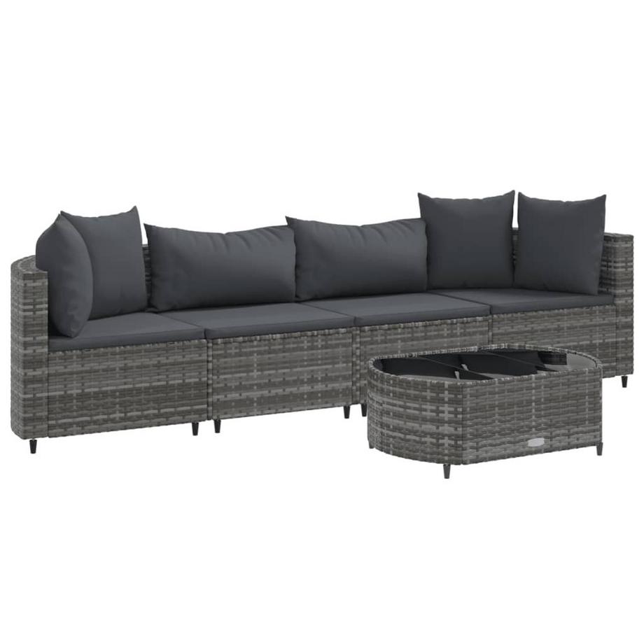 Gartensofagarnitur poly-rattan