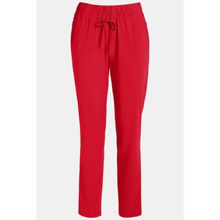 Ulla Popken  Pantalon Rena, jambes étroites, ceinture élastique, poches zippées 