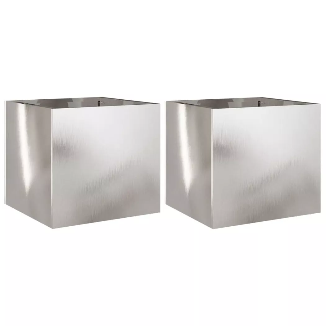 VidaXL - Pflanzgefäß stahl, One Size, Silber