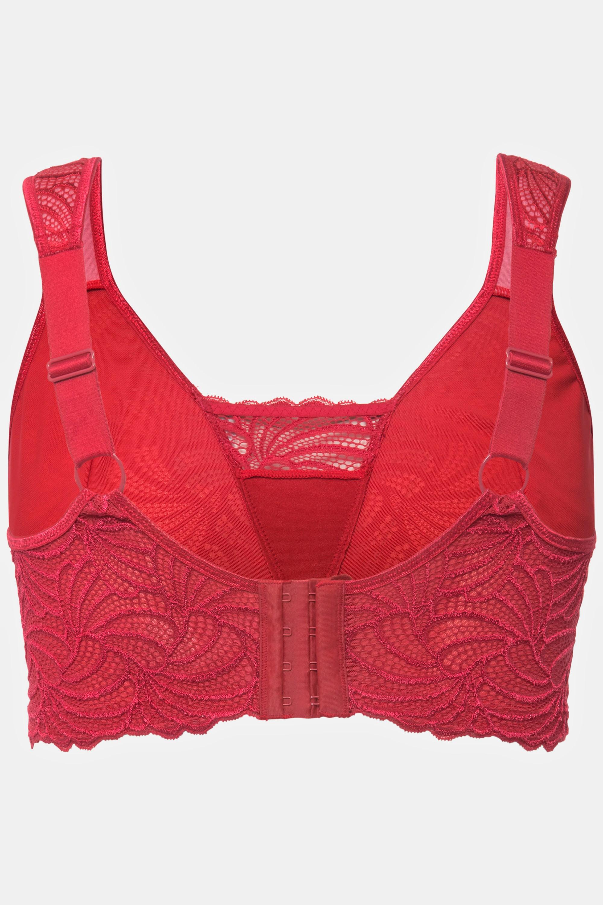 Ulla Popken  Bralette en dentelle, sans armatures. Bonnet B-F. 