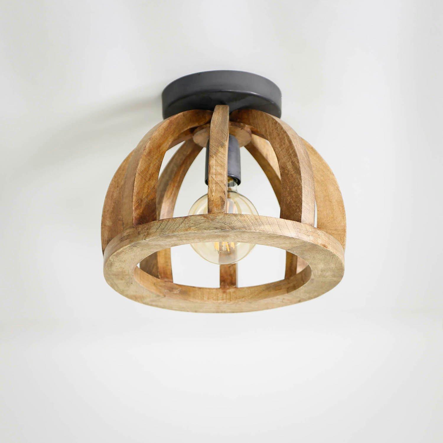 mutoni Deckenlampe Curved Wood 1L  