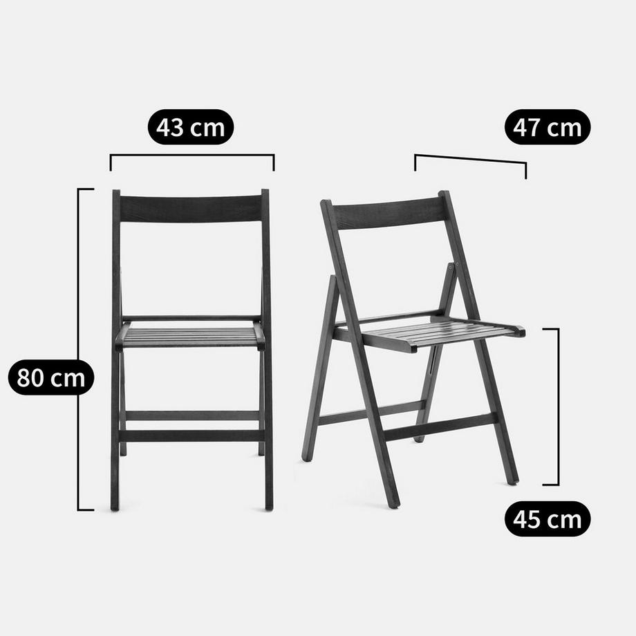 SO'HOME Lot de 2 chaises pliantes  