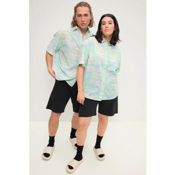 Hawaiihemd, oversized, Alloverprint, Hemdkragen, Halbarm, Unisex