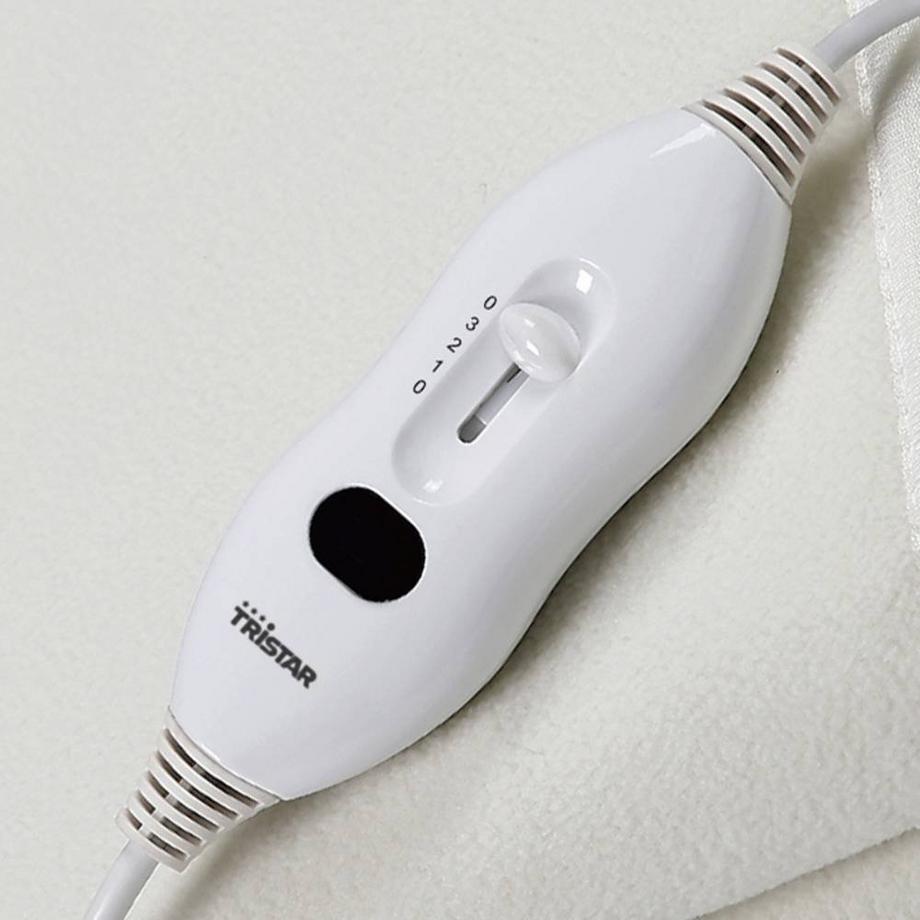 Tristar Wärmedecke – elektrische Fleece Unterdecke, 2 Heizstufen, waschmaschinengeeignet, 150 x 80 cm  