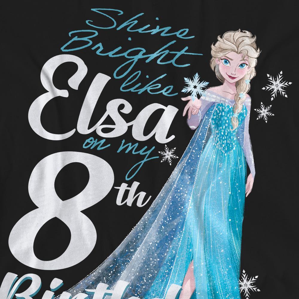 FROZEN Bright Like Elsa T-Shirt 8ème Anniversaire  