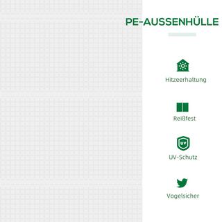 Northio Foliengewächshaus Mit Fenster, Pe Treibhaus, Tomatenhaus, Frühbeet, 120X60X60 Cm, Weiß  