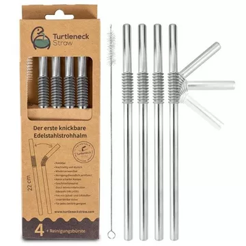 Pailles flexibles en acier inoxydable