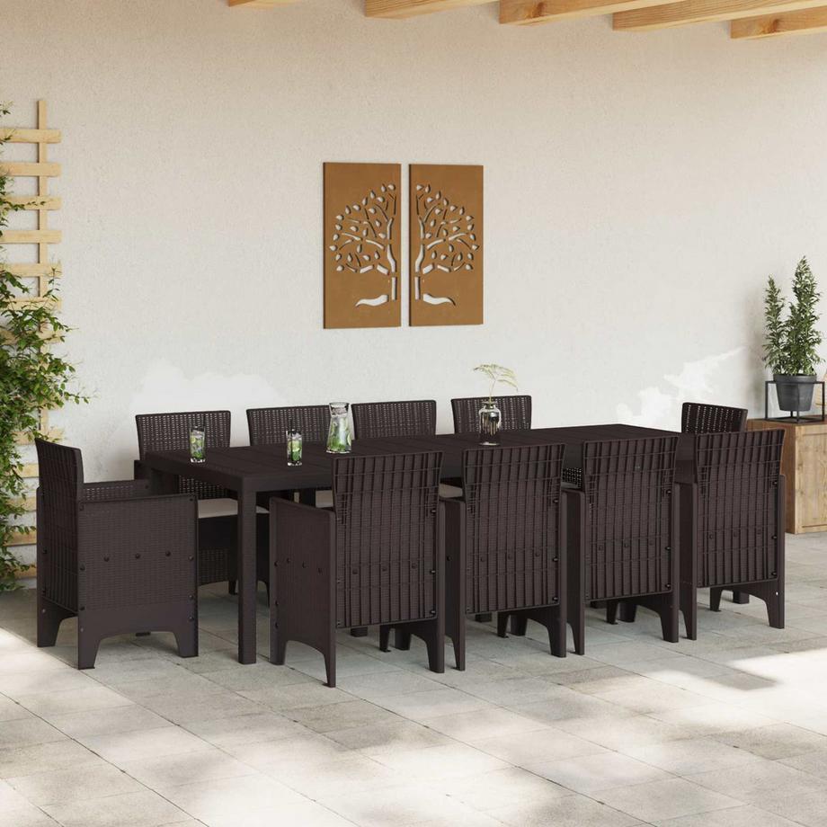 VidaXL Set da Pranzo per Giardino Polipropilene  