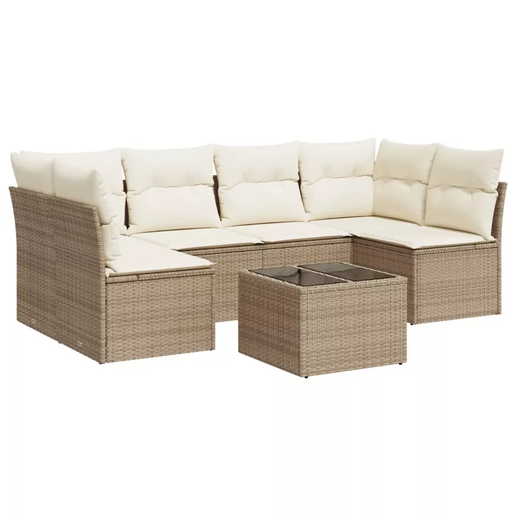 VidaXL - Ensemble de canapés de jardin rotin synthétique, One Size, Beige