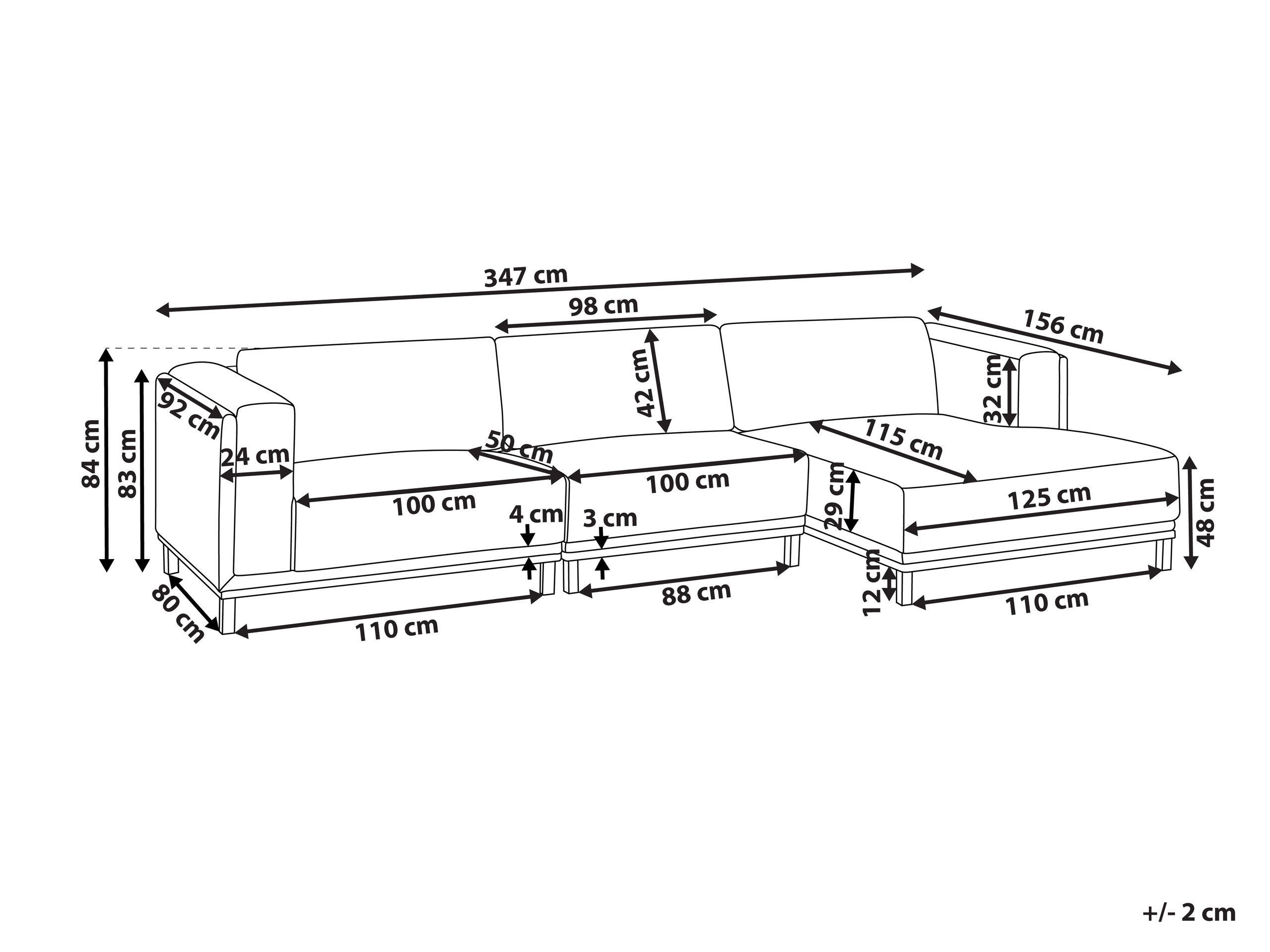Beliani Ecksofa aus Bouclé Klassisch VENG  