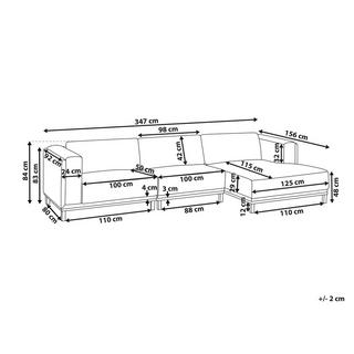 Beliani Ecksofa aus Bouclé Klassisch VENG  