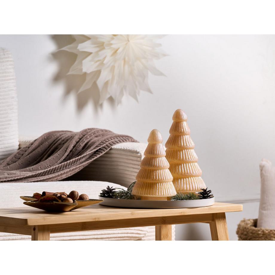 Beliani Dekofiguren 2er Set aus Glas Klassisch FLAREN  