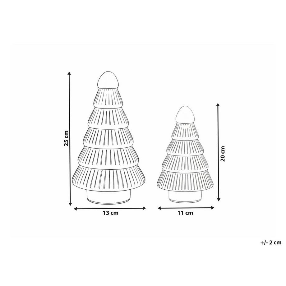 Beliani Dekofiguren 2er Set aus Glas Klassisch FLAREN  