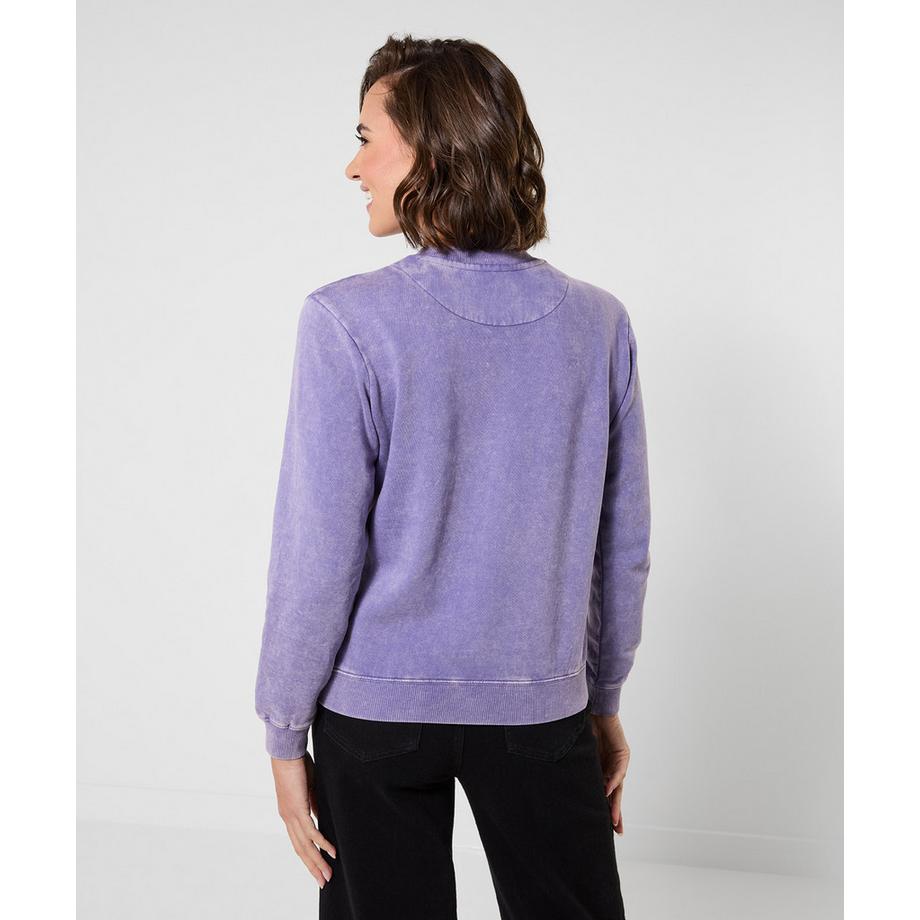 Joe Browns Felpa con Effetto Acid-Wash e Stampa Rockstar  