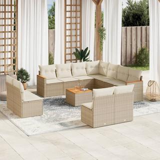 VidaXL set divano da giardino Polirattan  