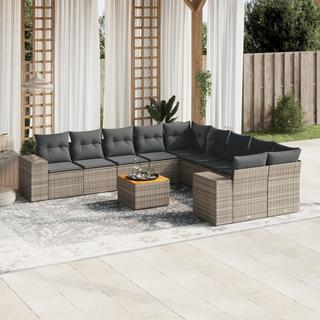 VidaXL set divano da giardino Polirattan  