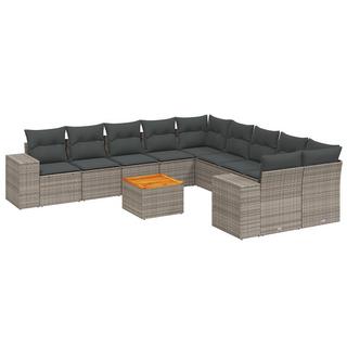 VidaXL set divano da giardino Polirattan  