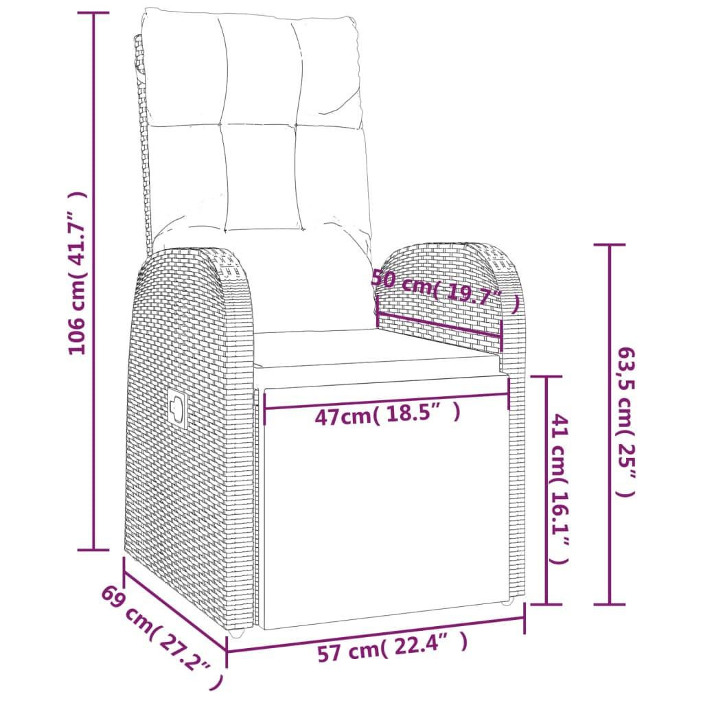 VidaXL Garten lounge set poly-rattan  