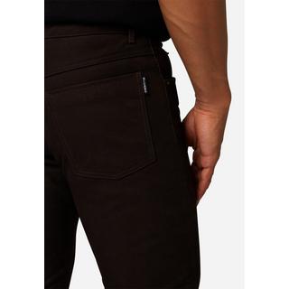 RICANO  Pantalon en cuir pour hommes RT-101 en style 5 poches et en cuir nubuck de buffle robuste - Coupe droite 