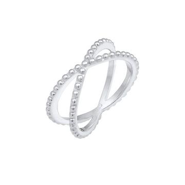 Ring Kreuz Wickelring Criss Cross Kugel 925 Silber