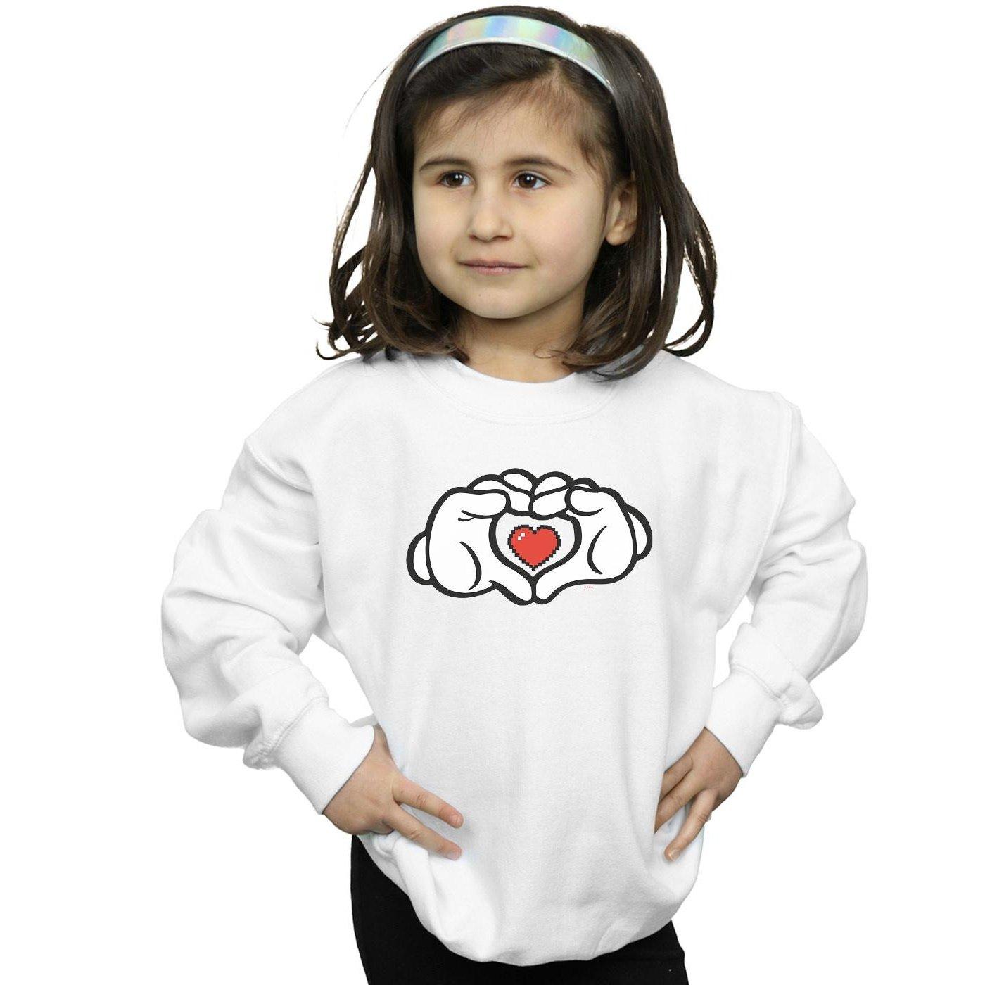 Disney  Mickey Mouse Heart Hands Sweatshirt 