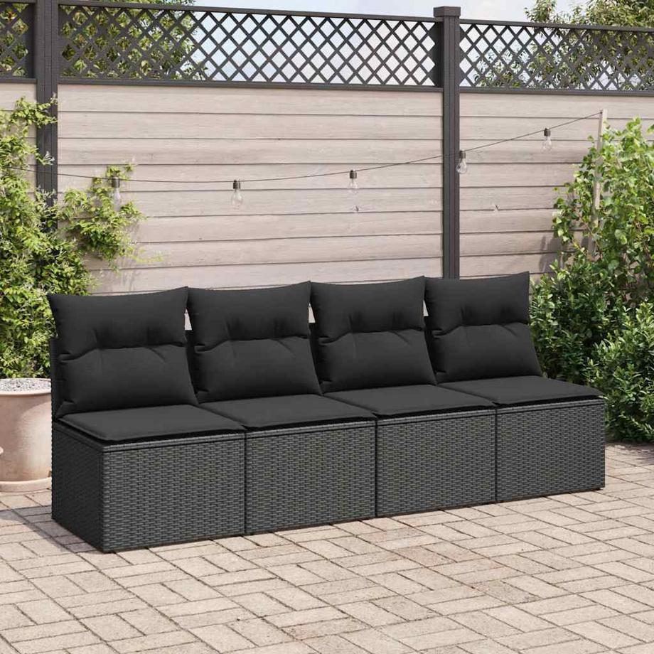 VidaXL set divano da giardino Polirattan  