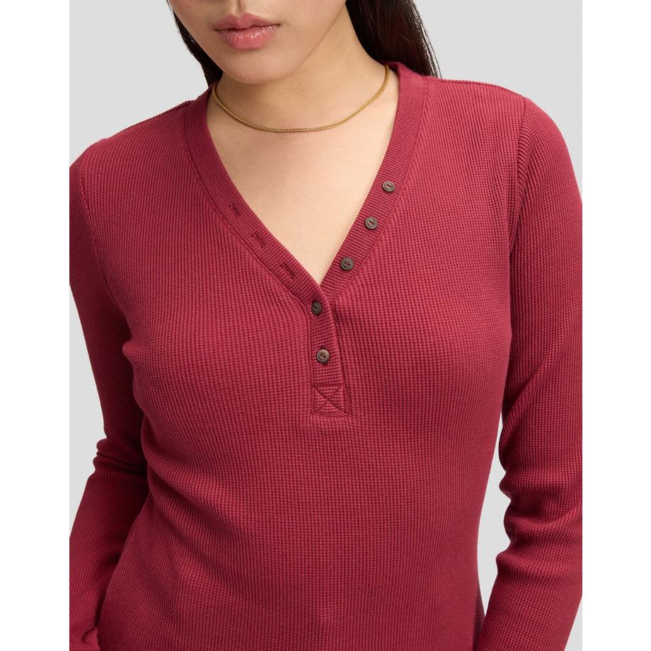 Lee  Chemise à manches longues Waffle Henley 