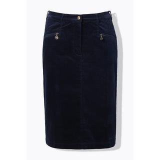 Ulla Popken Mony Samtrock Reissverschlusstaschen Komfortbund  