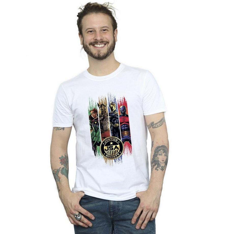 DC COMICS JSA Justice Society T-Shirt Stampa Grafica  