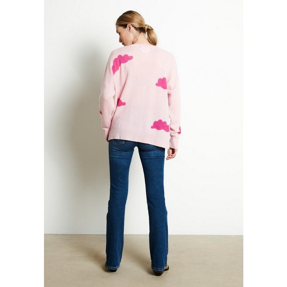 Studio Cashmere8 RIA 20 Pull col V oversize imprimé  