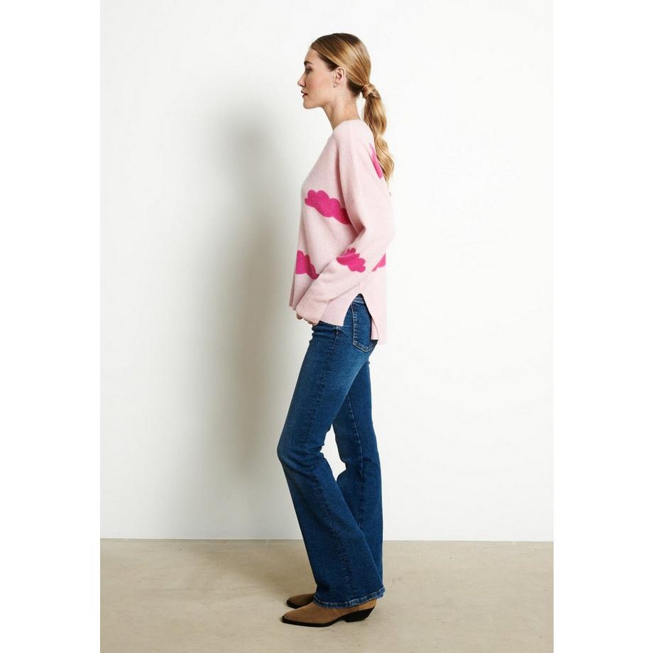 Studio Cashmere8 RIA 20 Pull col V oversize imprimé  