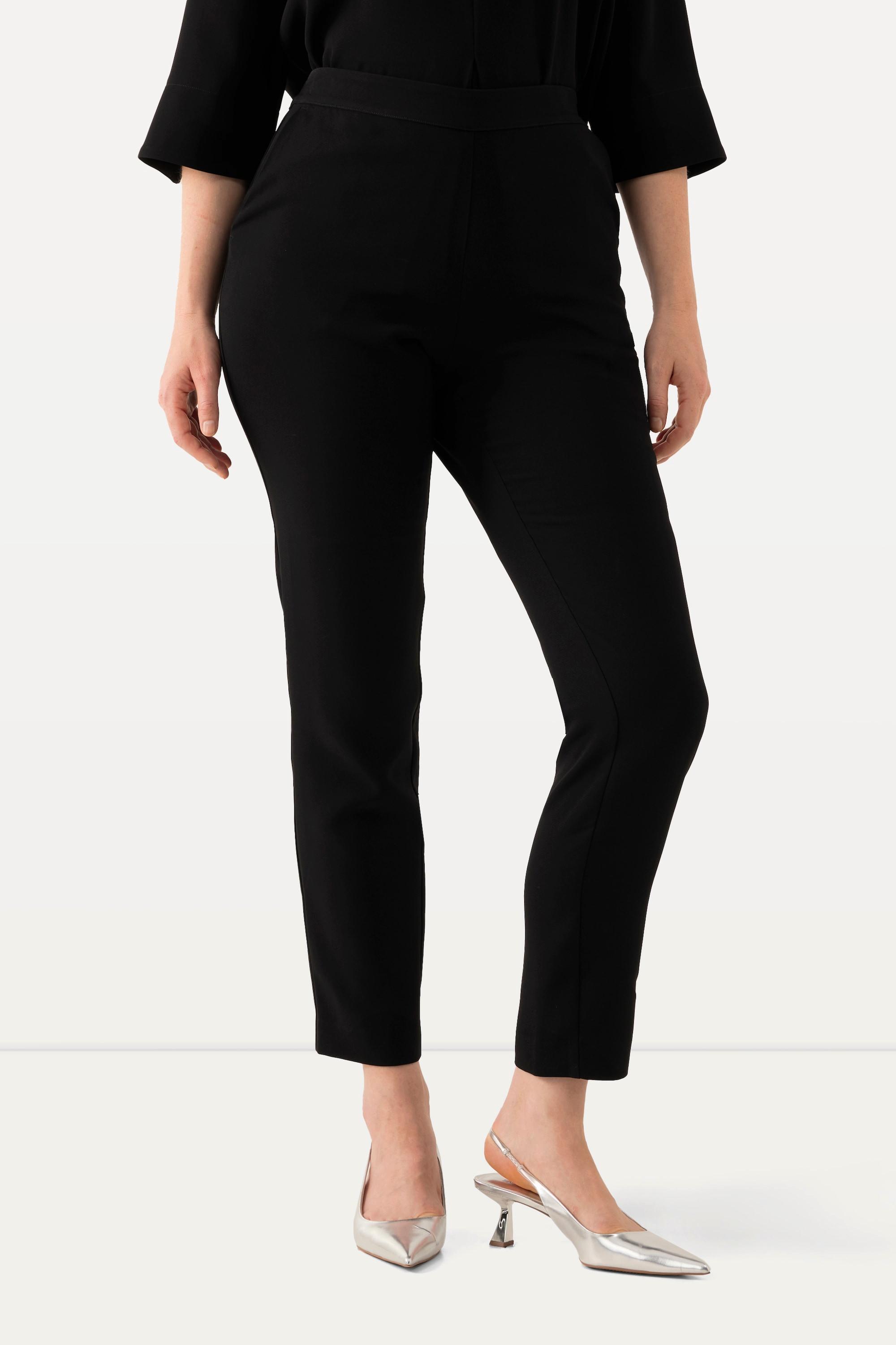 Ulla Popken  Pantalon ajusté en acétate haut de gamme, taille confortable 